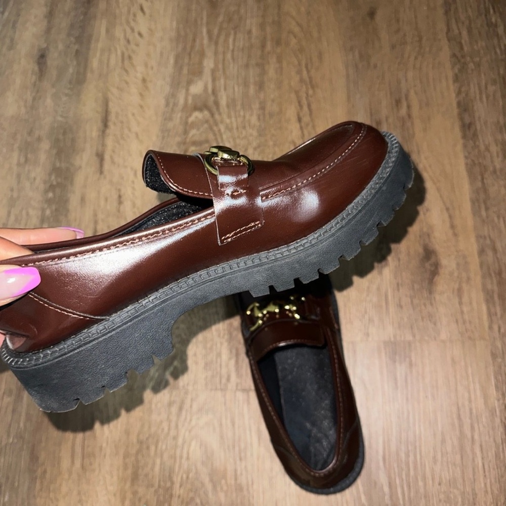 Brown loafers